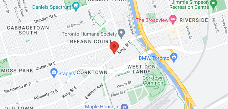 map of #215 -510 KING ST E